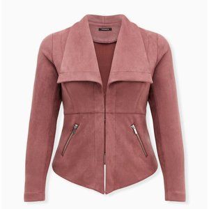 Torrid Rose Faux Suede Jacket NWT